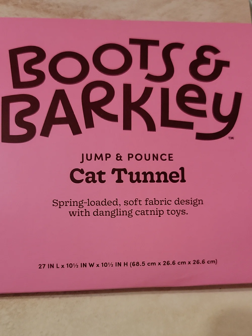 New Boots & Barkley Pink Jump & Pounce Cat Tunnel